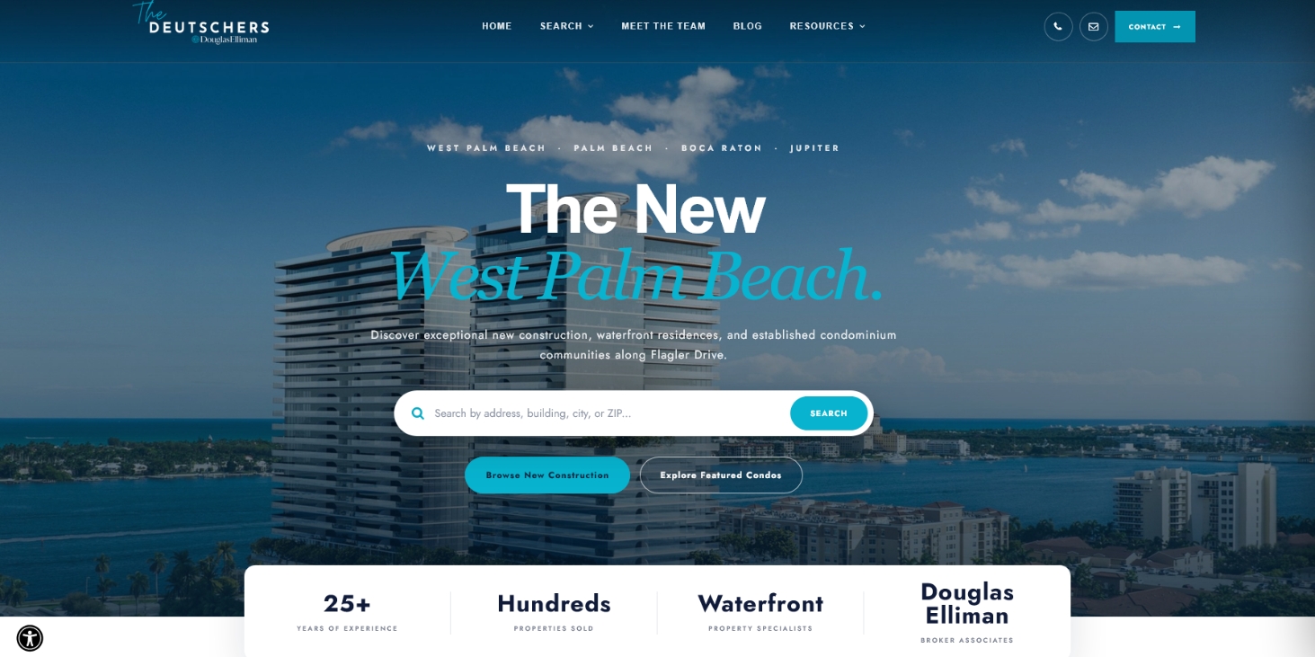 The Deutscher website design